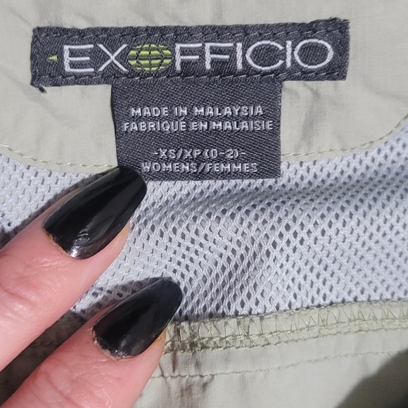 Mosquito Repellant Exofficio Light Sage Green Button Down Shirt Womens Size XS - Picture 8 of 8